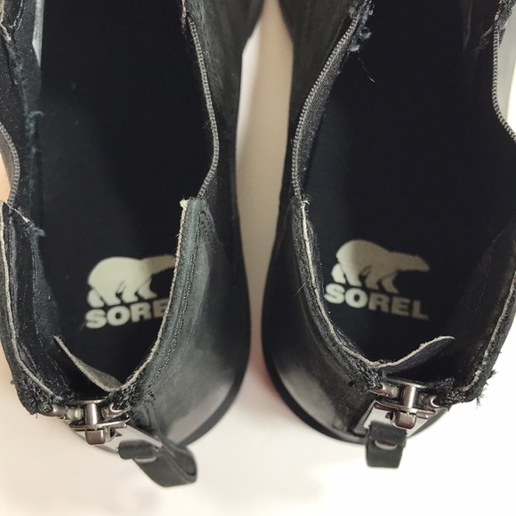💙 Sorel Black Leather Ankle Boot - Picture 10 of 13